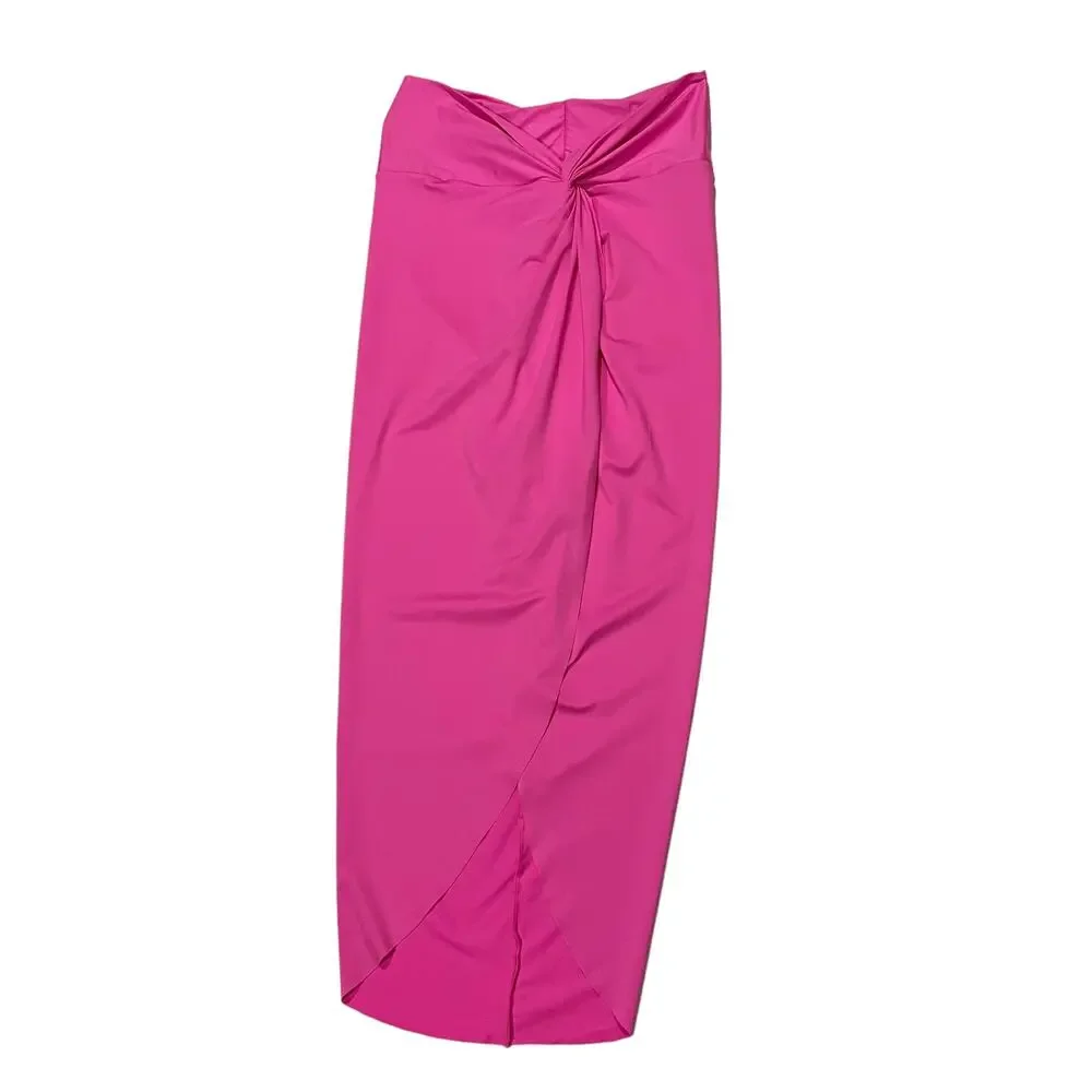 NWT SKIMS Signature Swim Sarong Skirt - Taffy - XL